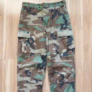US Army M81 Woodland Hot Weather BDU Trousers NYCO Ripstop Size Small - Short
